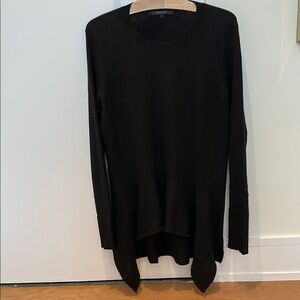 Derek Lam Black Cashmere and Silk Asymmetrical Sweater